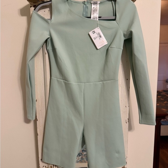 NWT Wolford Cold Shoulder Winter Green Warm Up Jumpsuit - Picture 9 of 10